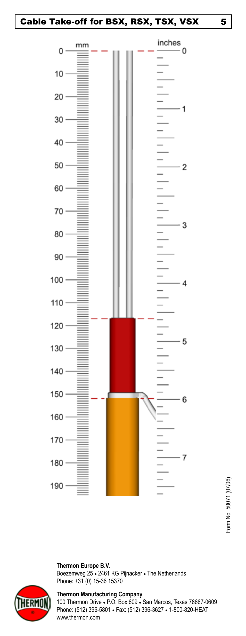 Cable take-off for bsx, rsx, tsx, vsx 5 | Thermon TBX-3LC User Manual | Page 5 / 5