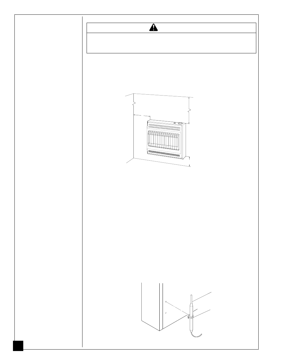 Installing to wall, Caution, Continued | Desa Tech B User Manual | Page 10 / 32