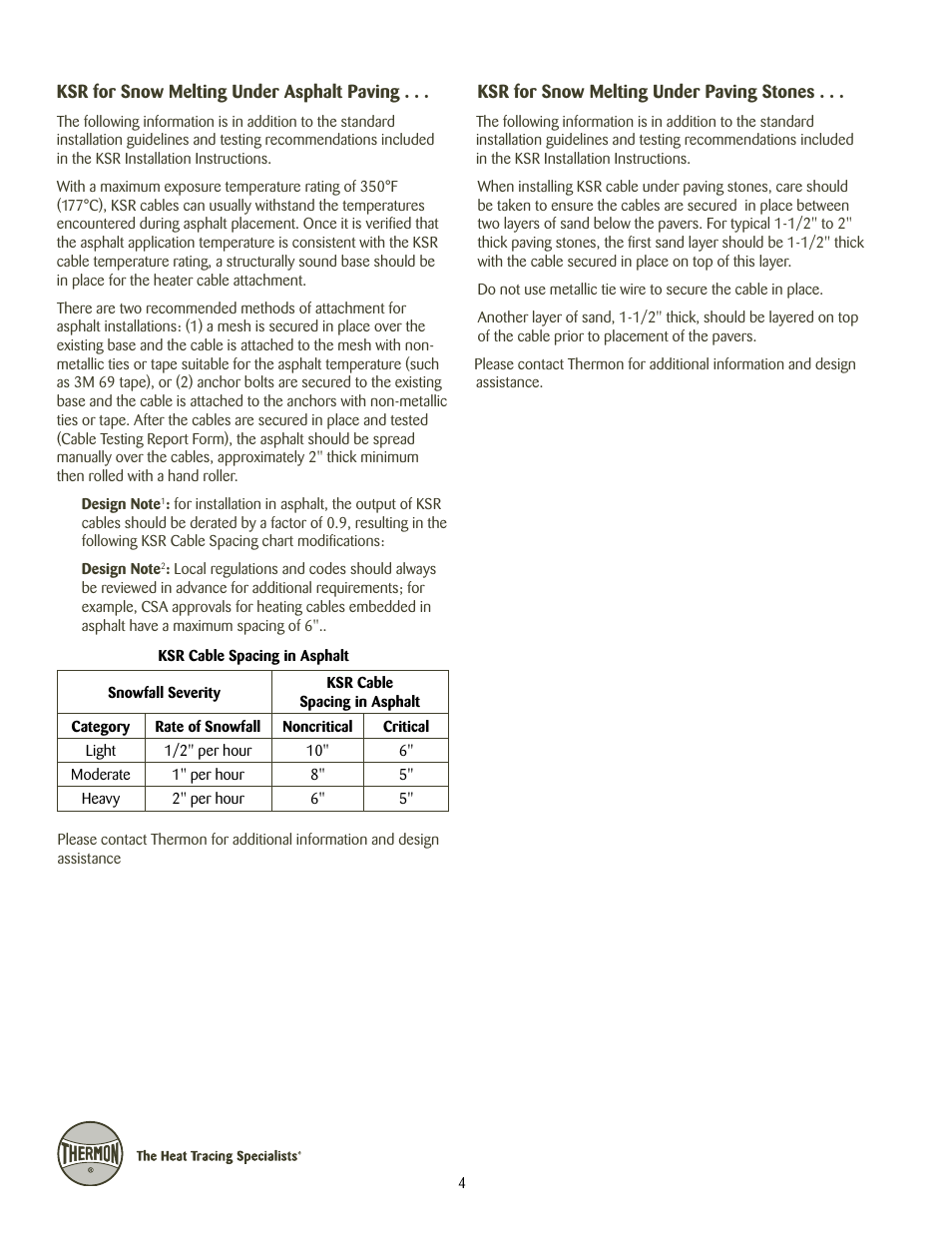 Thermon KSR User Manual | Page 5 / 7