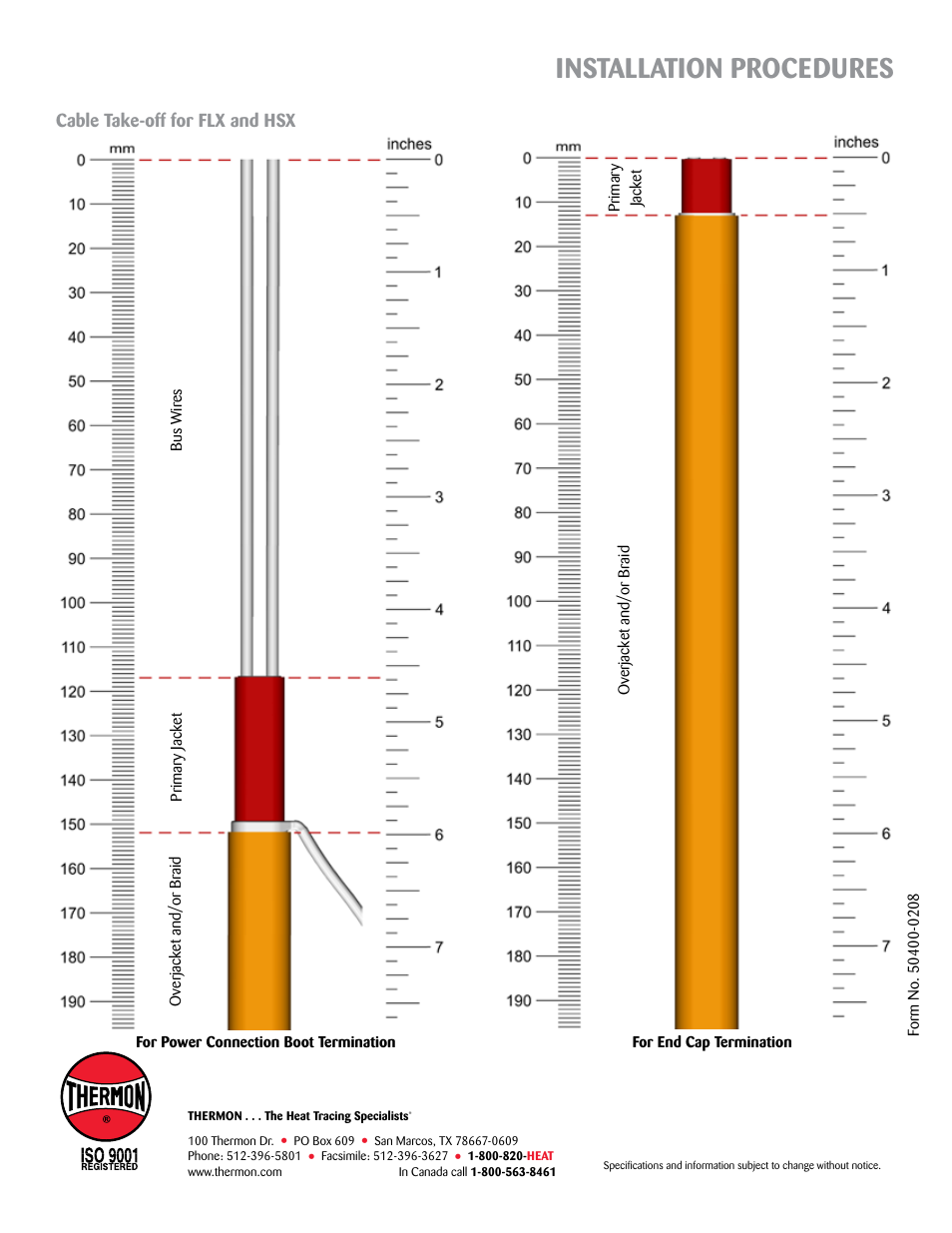 Installation procedures | Thermon PCA-COM User Manual | Page 8 / 8