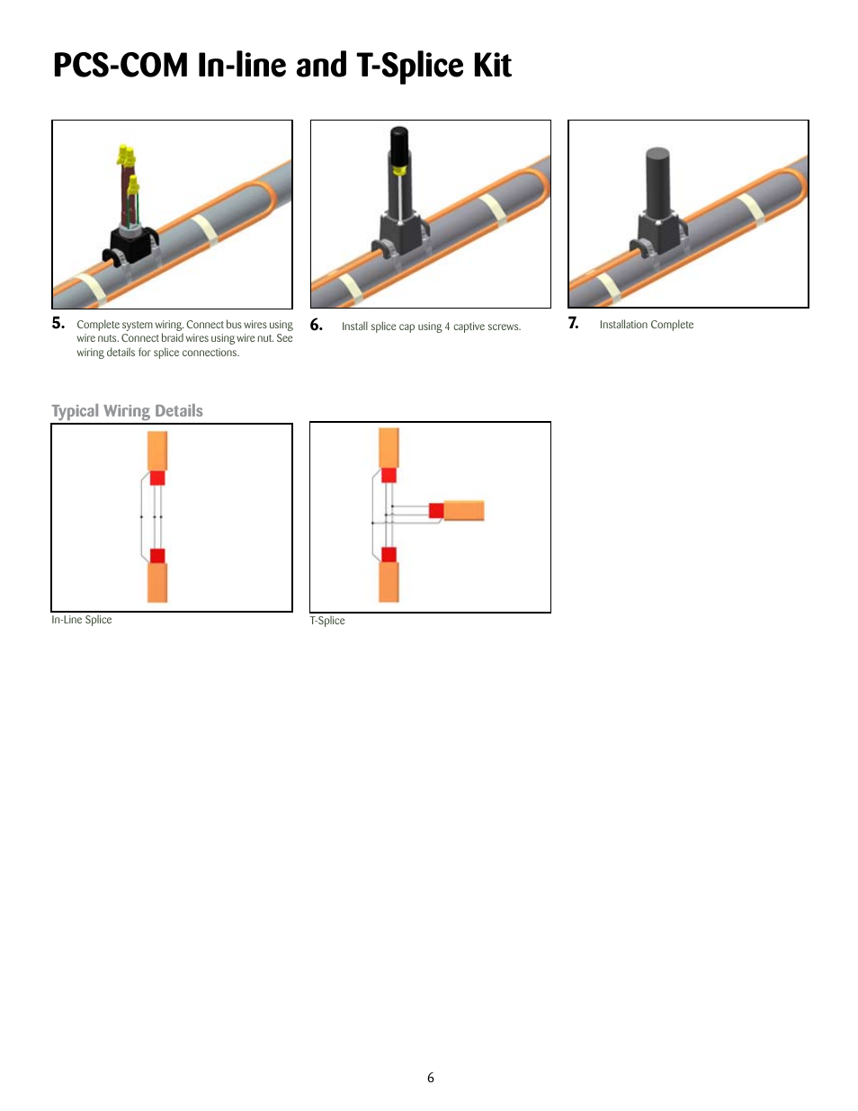 Pcs-com in-line and t-splice kit | Thermon PCS-COM User Manual | Page 7 / 8