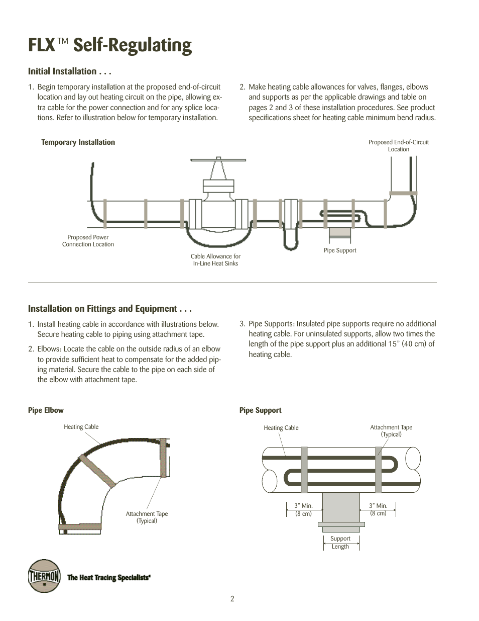 Self-regulating | Thermon FLX User Manual | Page 3 / 10