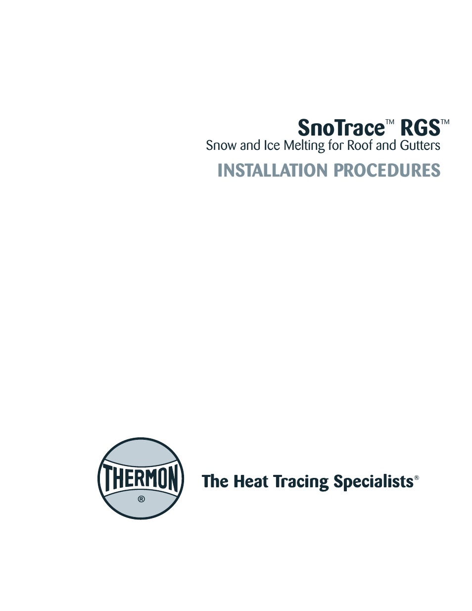 Thermon RGS User Manual | 7 pages