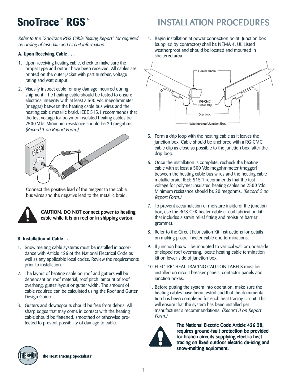 Snotrace | Thermon RGS User Manual | Page 2 / 7