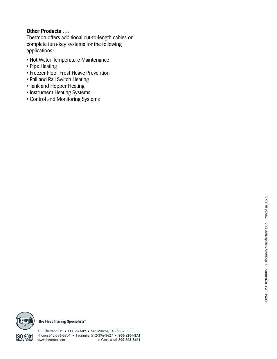 Thermon RGS User Manual | Page 7 / 7