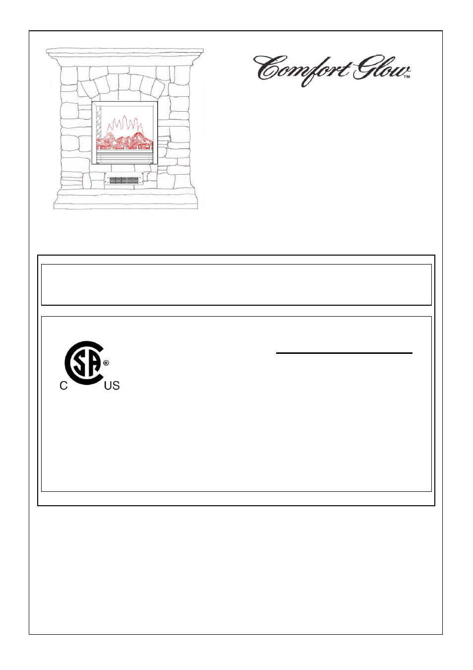 Desa Tech Comfort-Glow Freestanding Electric Fireplace EF5802R User Manual | 9 pages