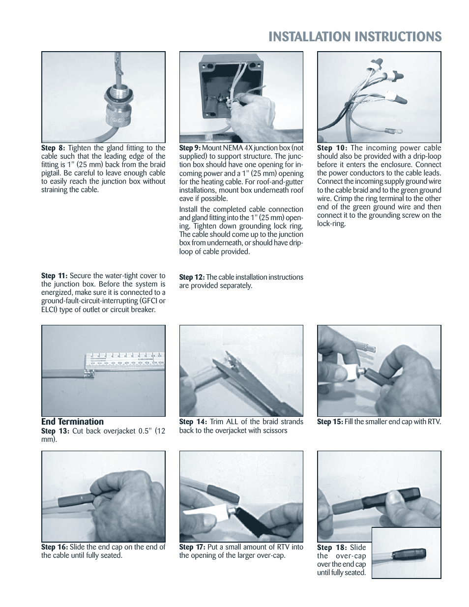 Installation instructions | Thermon RGS-CFK User Manual | Page 3 / 4