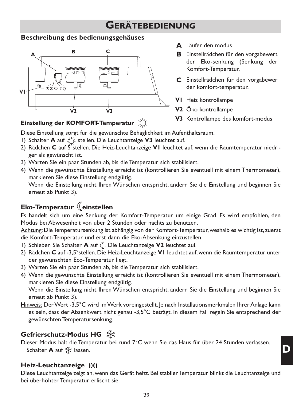 Erätebedienung | Thermor Emotion User Manual | Page 31 / 36