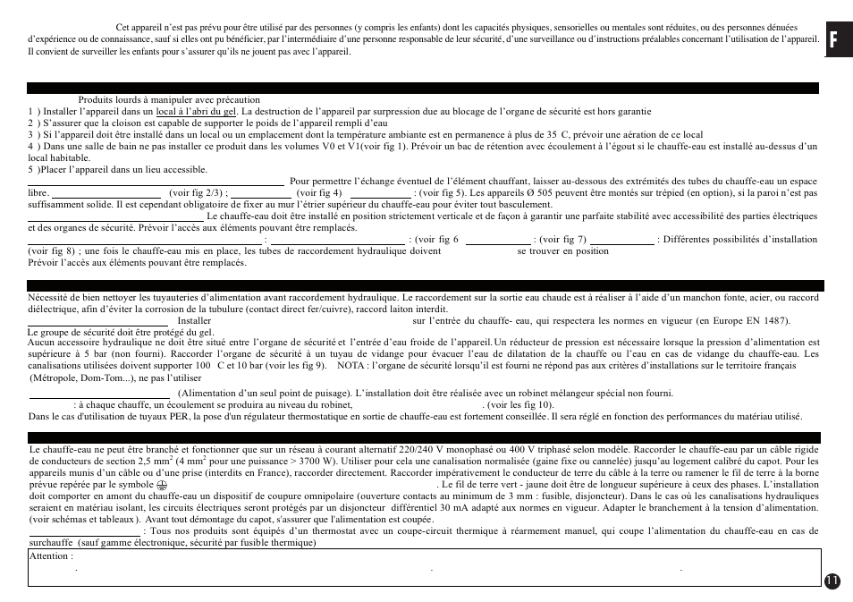 Thermor Rafale ACI+ User Manual | Page 11 / 39