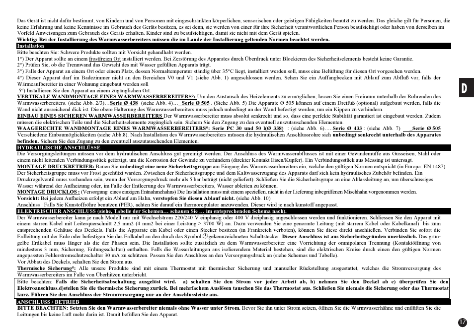 Thermor Rafale ACI+ User Manual | Page 17 / 39