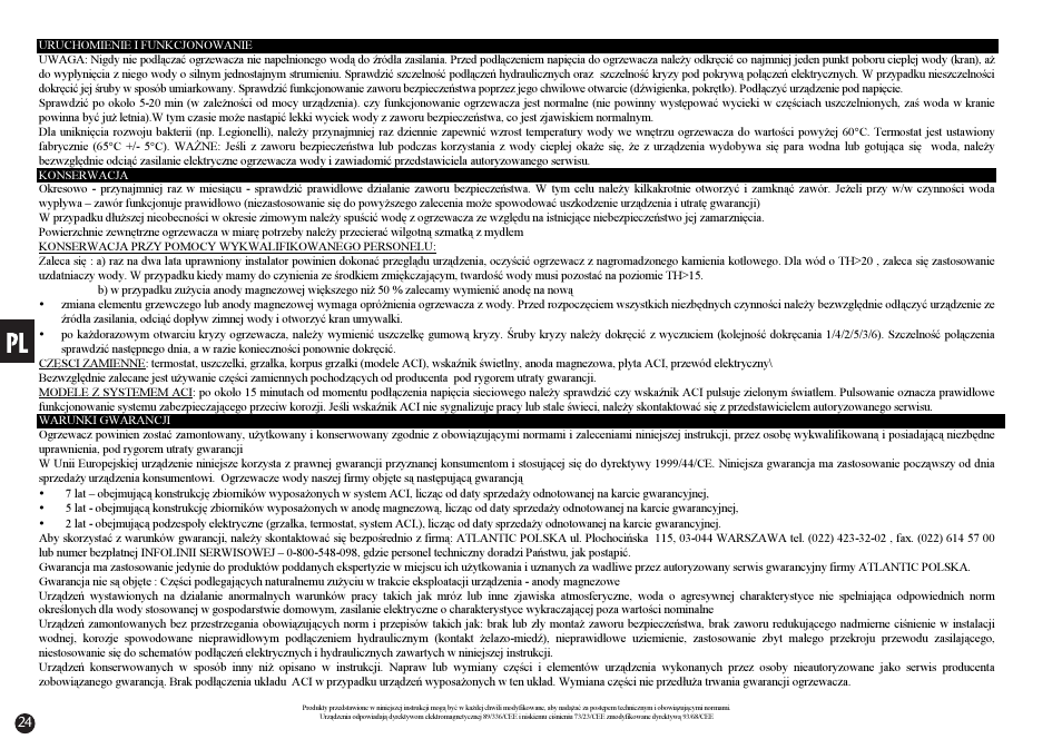 Thermor Rafale ACI+ User Manual | Page 24 / 39