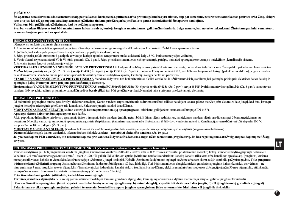 Thermor Rafale ACI+ User Manual | Page 31 / 39