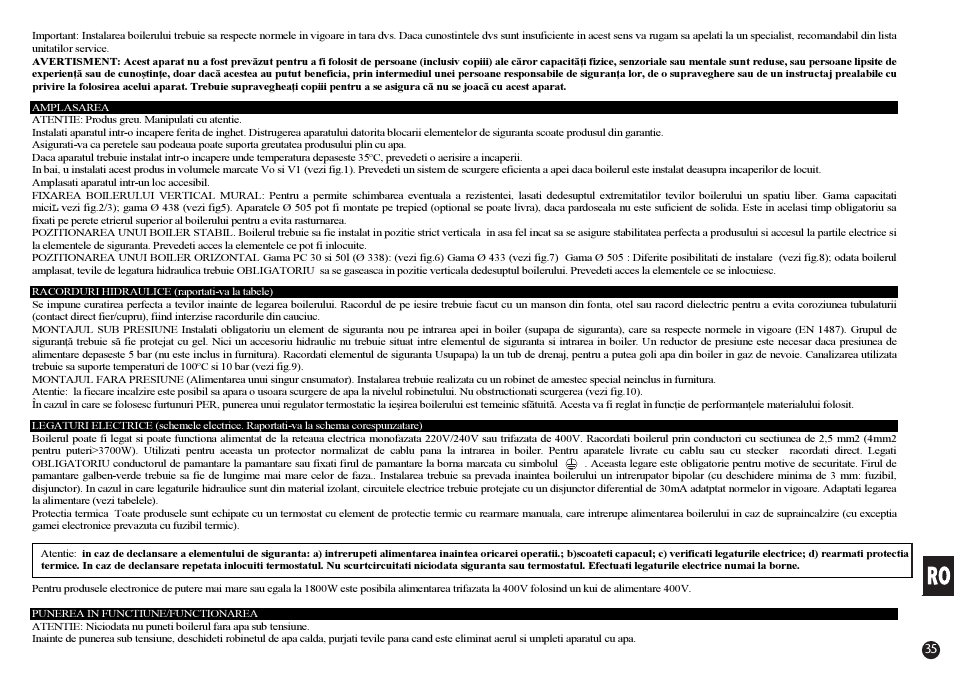 Thermor Rafale ACI+ User Manual | Page 35 / 39