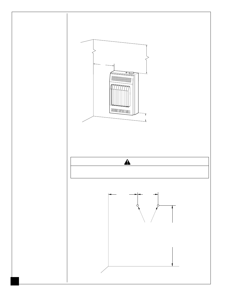 Installing to wall, Warning | Desa Tech CGP10 User Manual | Page 10 / 28