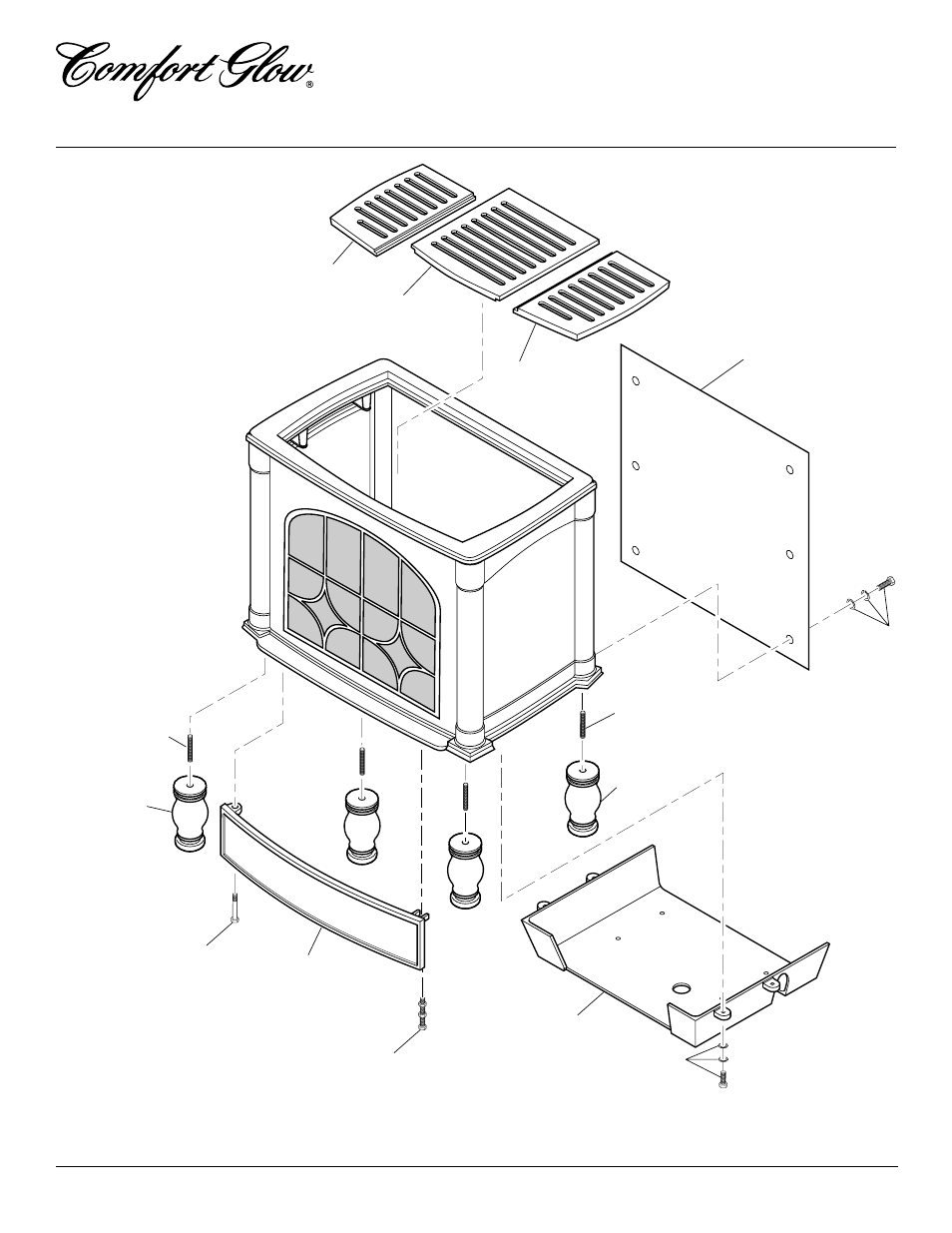 Vent-free natural gas stove heater, Illustrated parts breakdown | Desa Tech SL30NT User Manual | Page 22 / 24