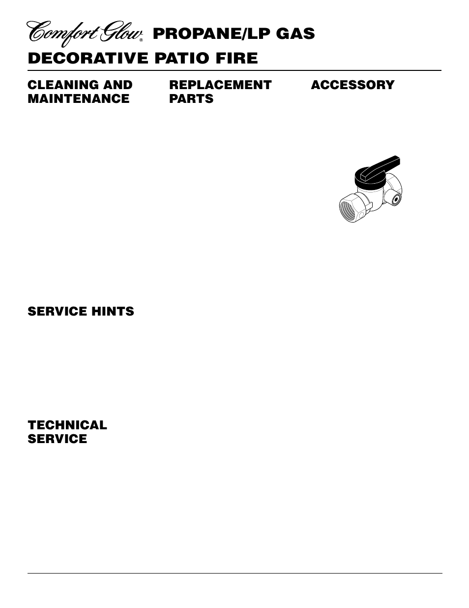 Decorative patio fire propane/lp gas, Accessory, Cleaning and maintenance | Replacement parts, Technical service, Service hints | Desa Tech PC3460LP User Manual | Page 10 / 14