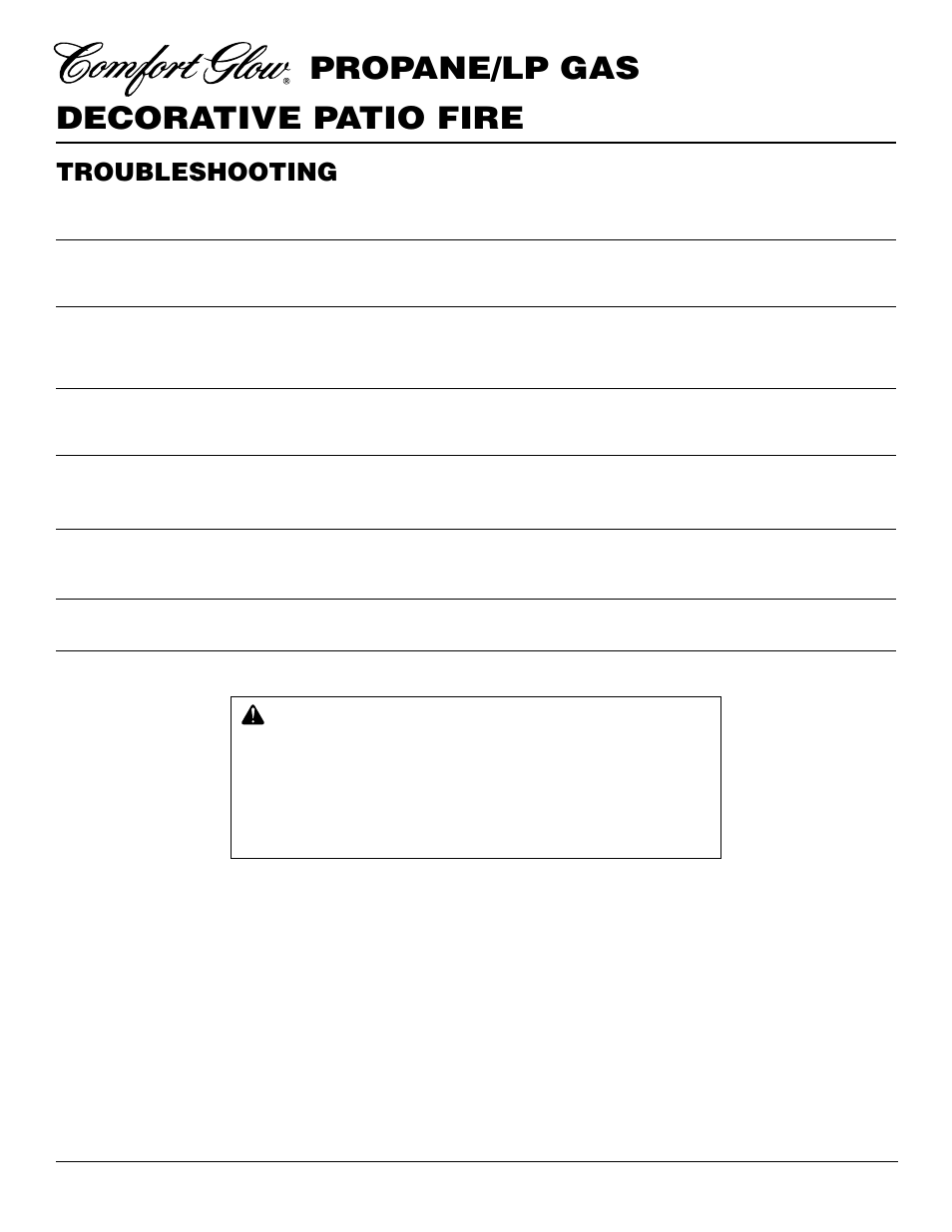 Decorative patio fire propane/lp gas, Troubleshooting | Desa Tech PC4670LP User Manual | Page 10 / 14