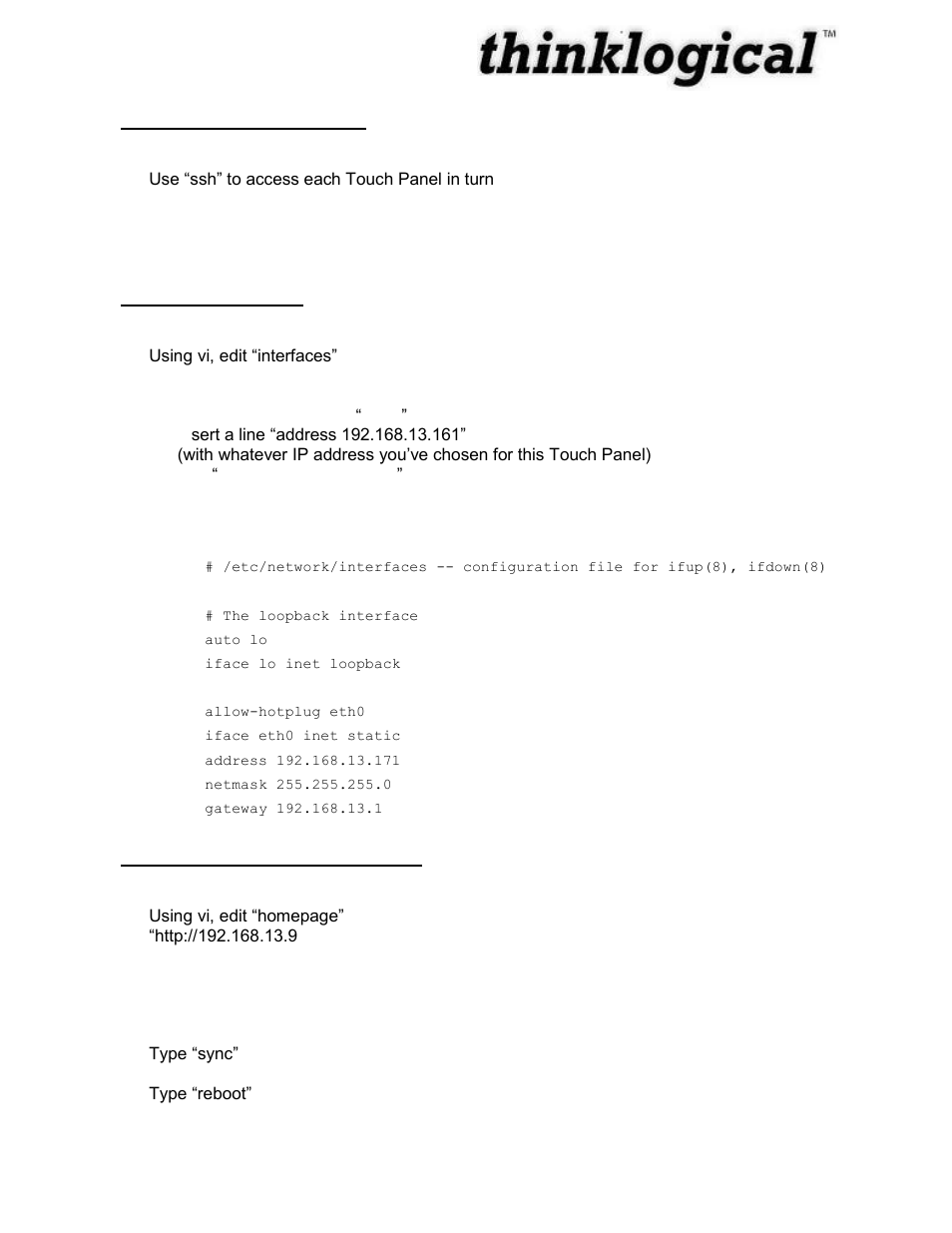 Thinklogical Touch Panel Manual User Manual | Page 13 / 24