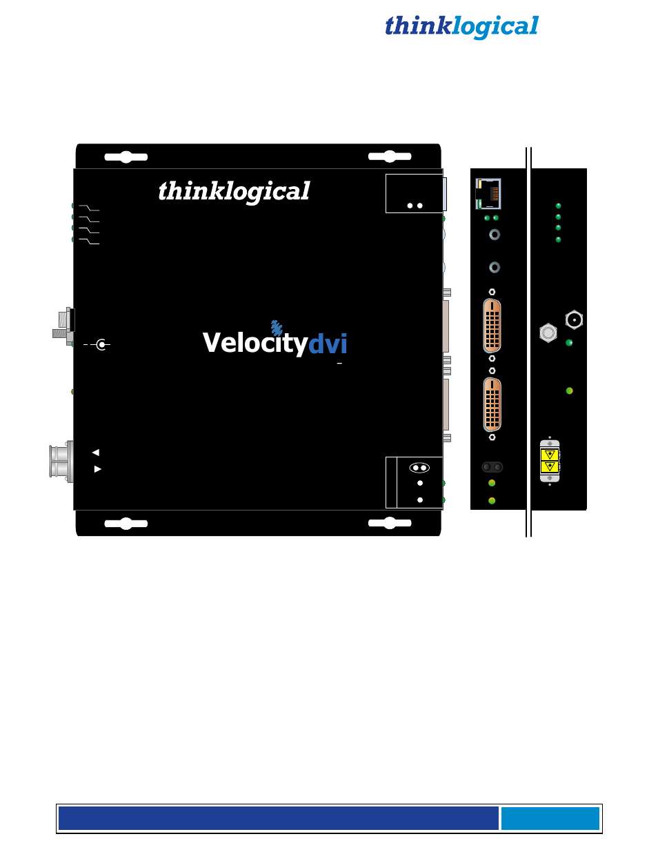 Velocity, Velocitydvi-3 a/n+ transmitter (audio network), Page 19 | Thinklogical X4 and Touchpanels User Manual | Page 21 / 52
