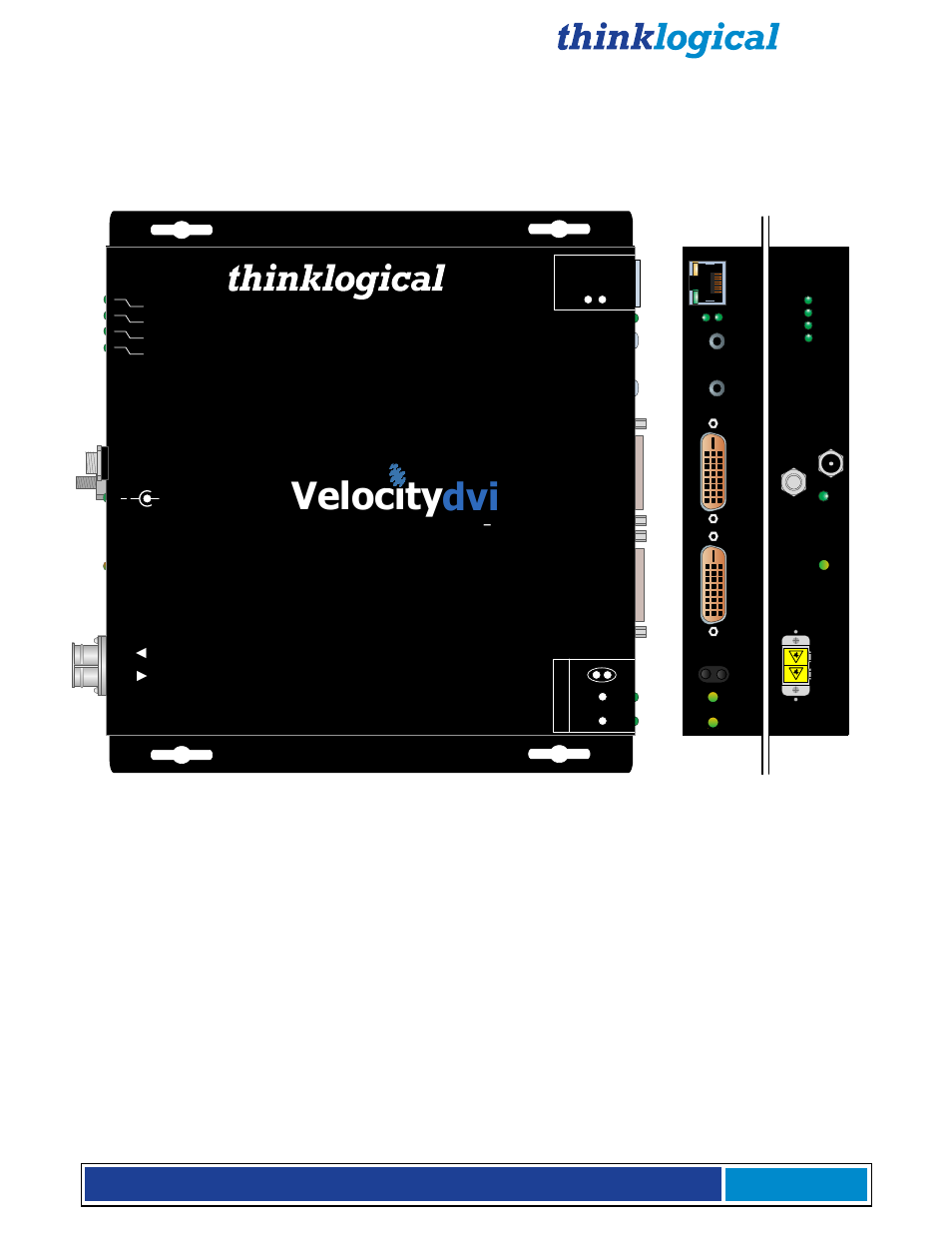 Velocity, Velocitydvi-3 a/n+ receiver (audio network), Page 20 | Thinklogical X4 and Touchpanels User Manual | Page 22 / 52