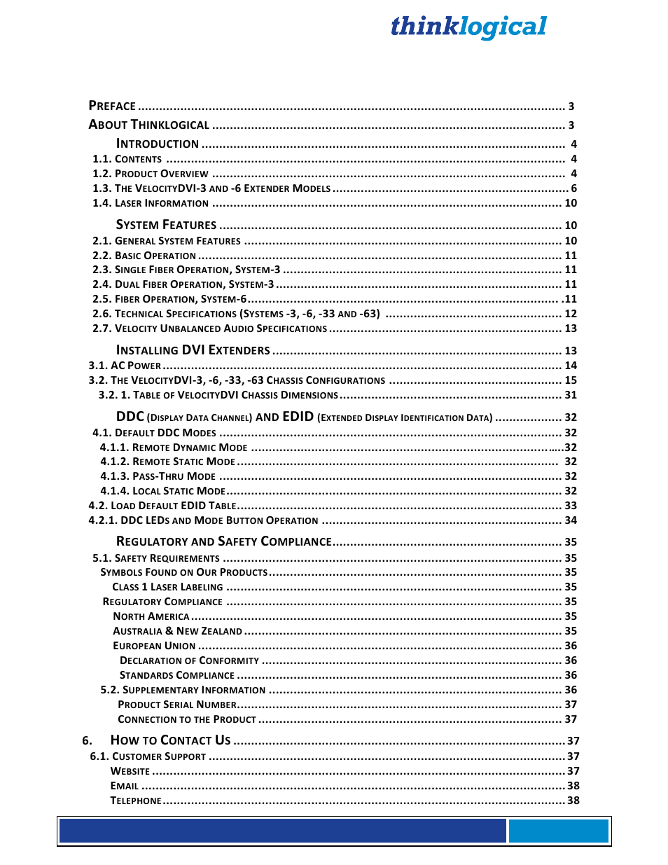 Thinklogical X4 and Touchpanels User Manual | Page 3 / 52