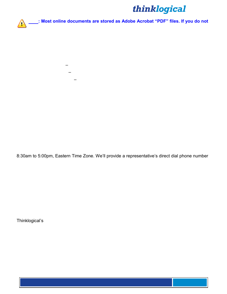 Product support, Warranty | Thinklogical X4 and Touchpanels User Manual | Page 40 / 52