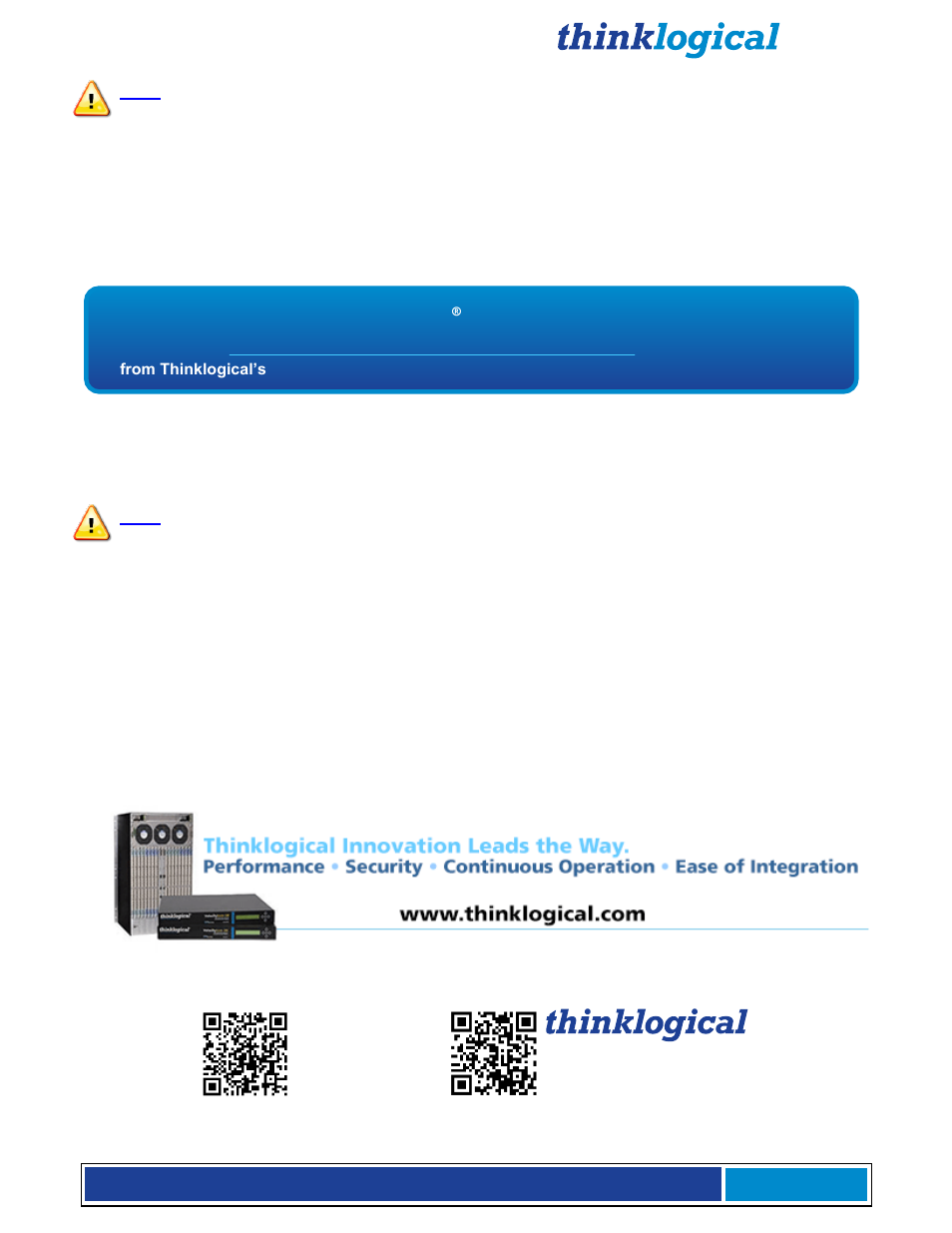 Return authorization, Velocitydvi extenders | Thinklogical X4 and Touchpanels User Manual | Page 41 / 52