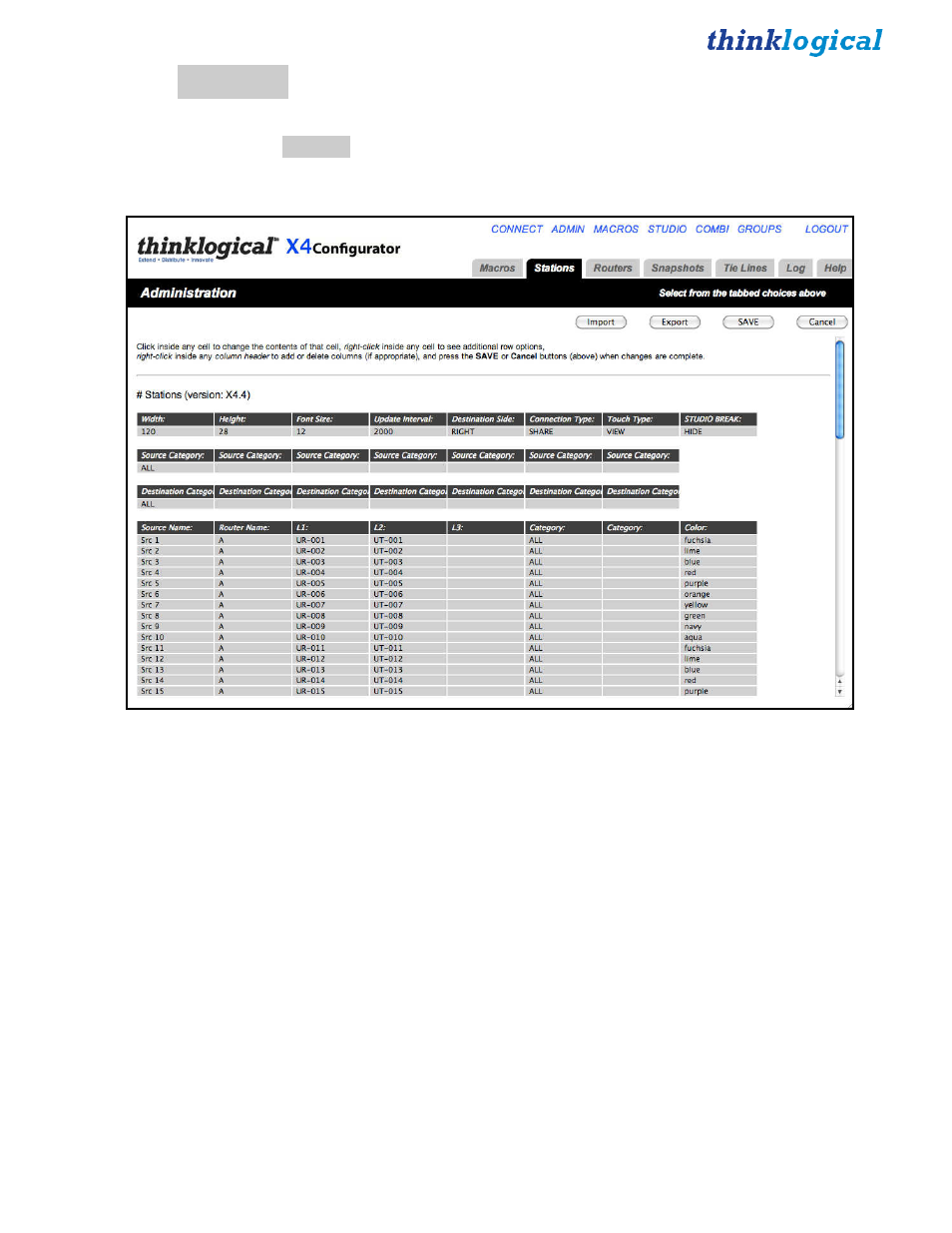Stations | Thinklogical X4 Configurator Manual User Manual | Page 13 / 70