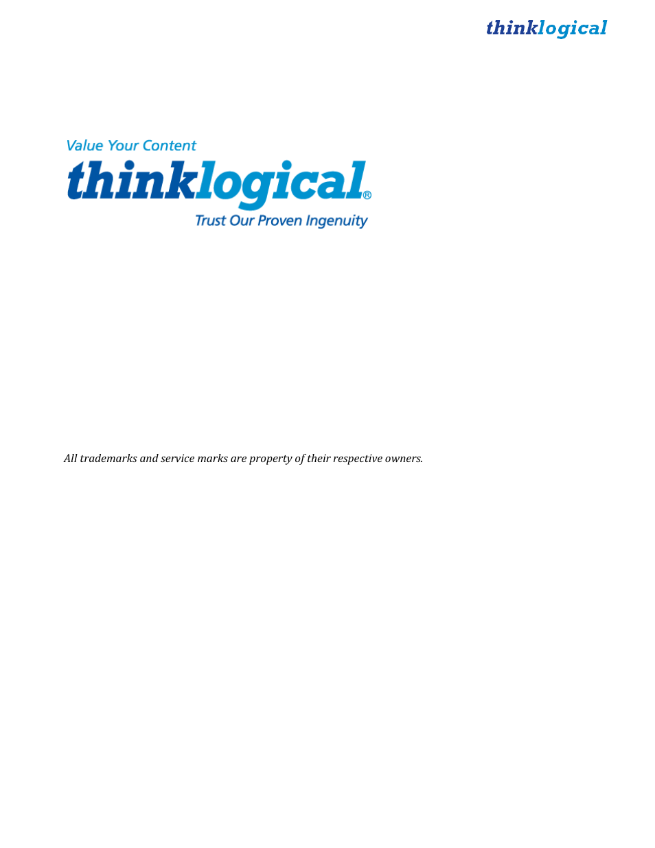 Copyright notice | Thinklogical X4 Configurator Manual User Manual | Page 2 / 70