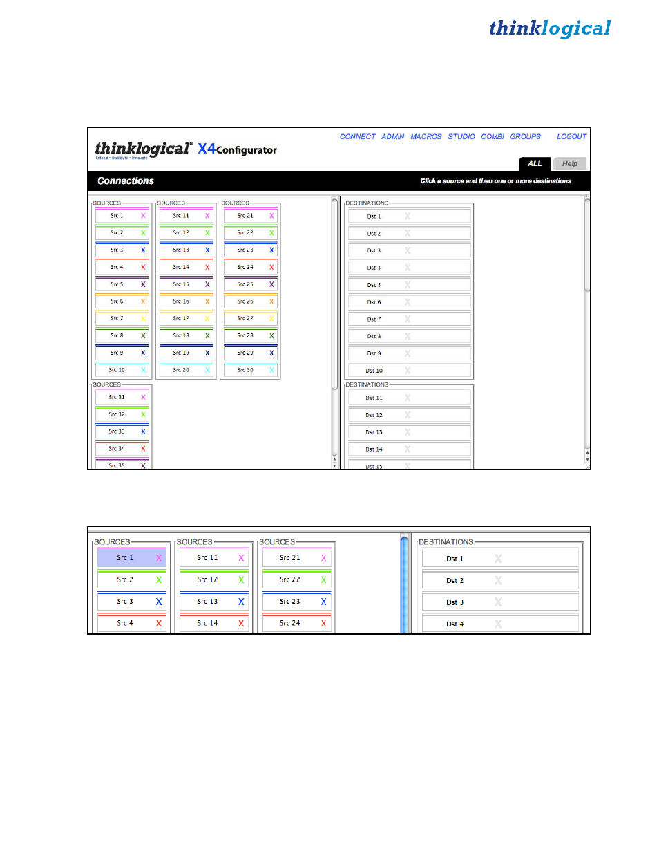 Connect page | Thinklogical X4 Configurator Manual User Manual | Page 33 / 70