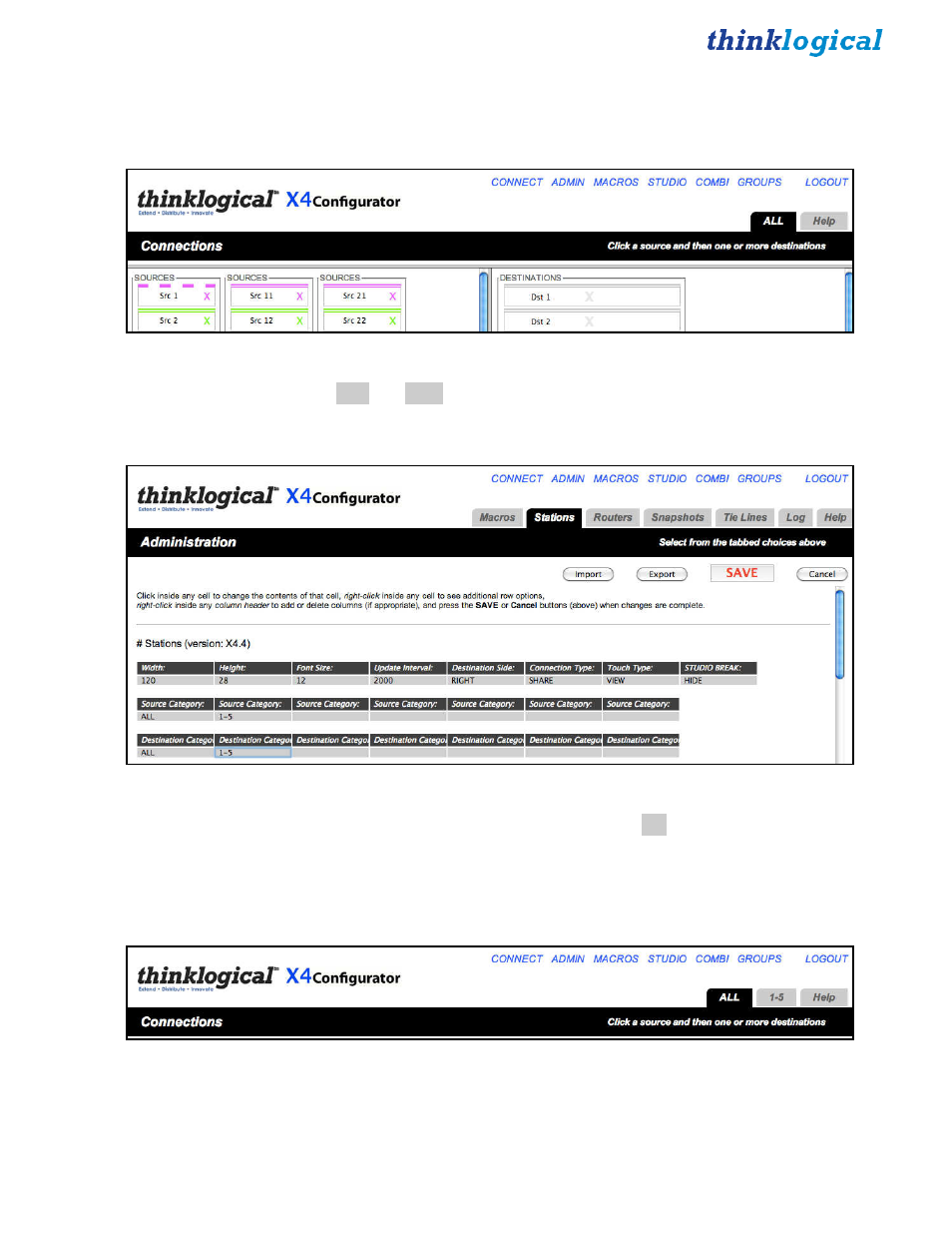 Station categories | Thinklogical X4 Configurator Manual User Manual | Page 36 / 70