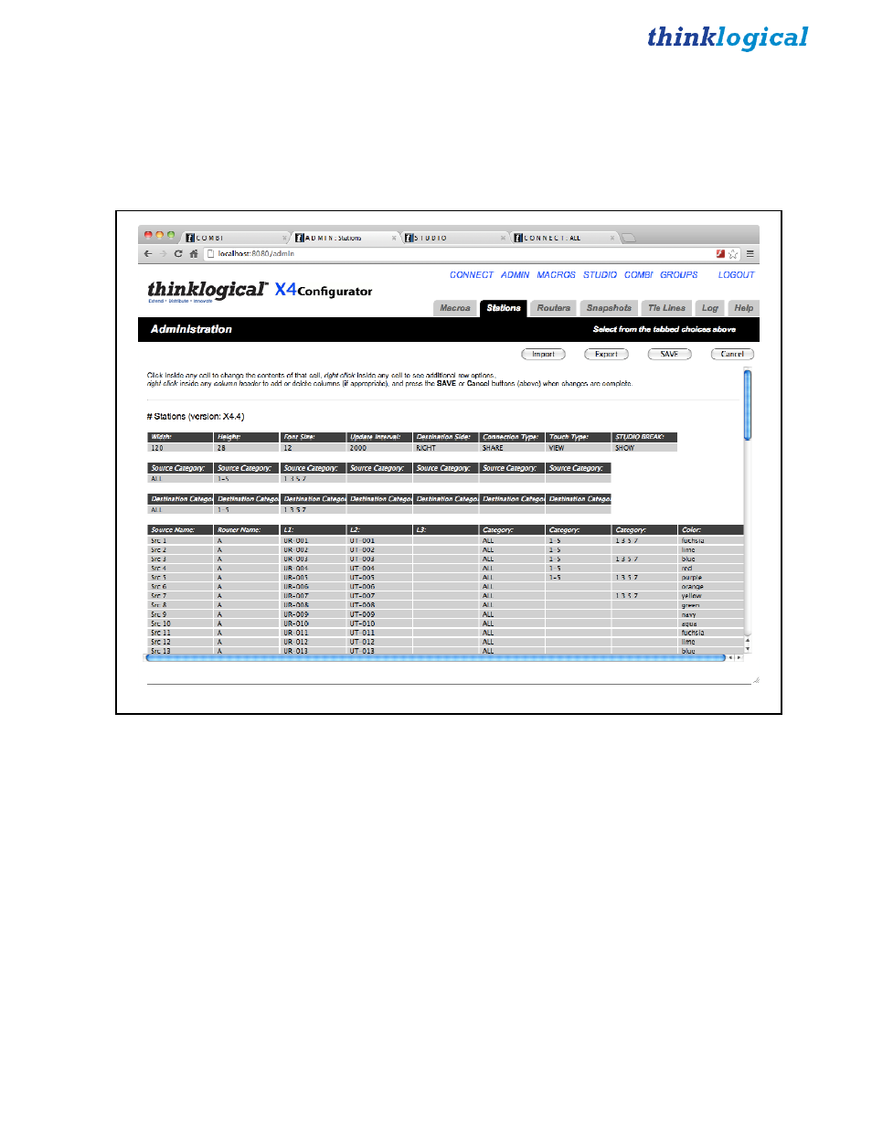 Thinklogical X4 Configurator Manual User Manual | Page 58 / 70