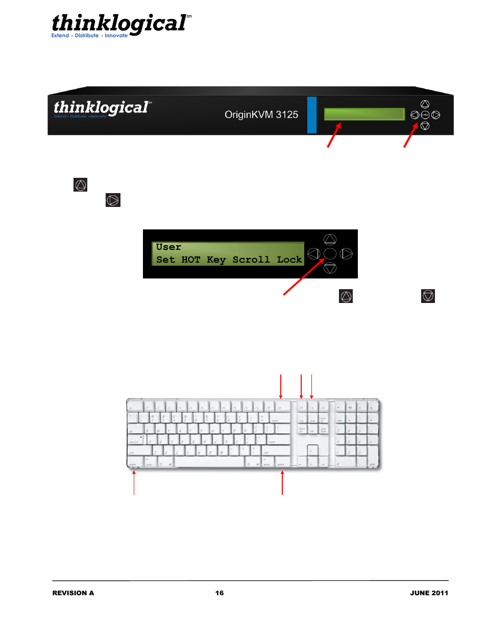 User set hot key scroll lock | Thinklogical Peripheral Extender Manual User Manual | Page 18 / 18