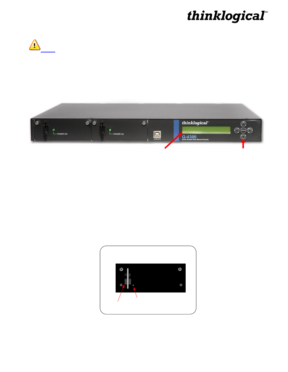 4 front panel display and buttons, 5 hot swappable power supplies | Thinklogical Q-4300 Chassis Manual User Manual | Page 8 / 16
