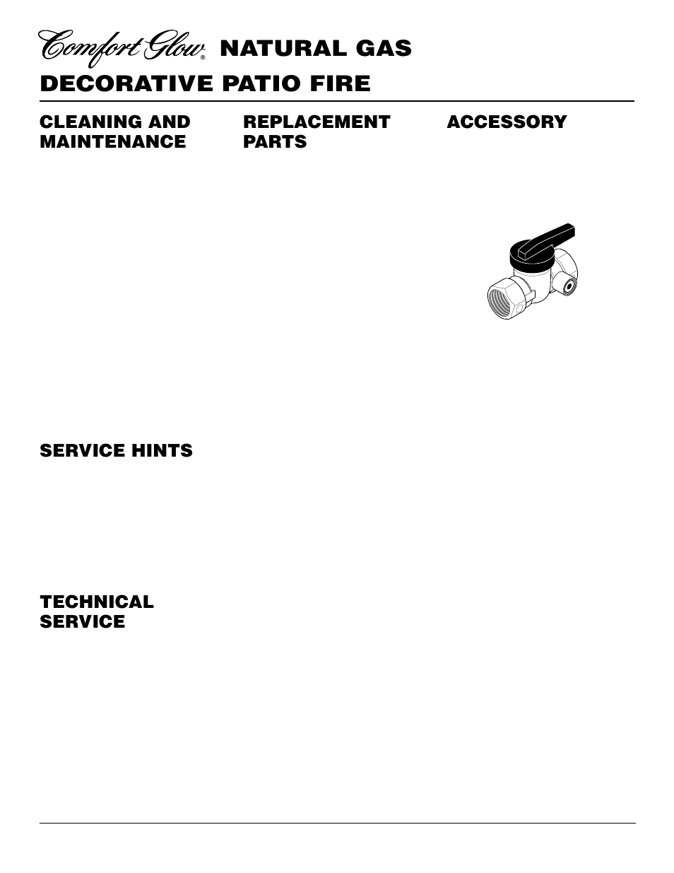 Decorative patio fire natural gas, Accessory, Cleaning and maintenance | Replacement parts, Technical service, Service hints | Desa Tech PC3460NG User Manual | Page 10 / 14