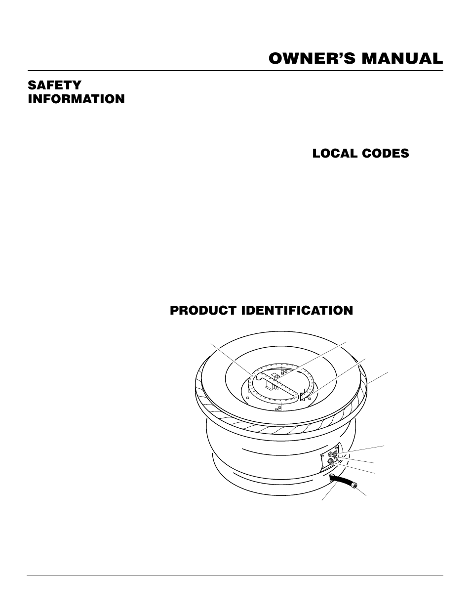 Owner’s manual, Product identification, Local codes | Safety information, Continued) | Desa Tech PC3460NG User Manual | Page 3 / 14