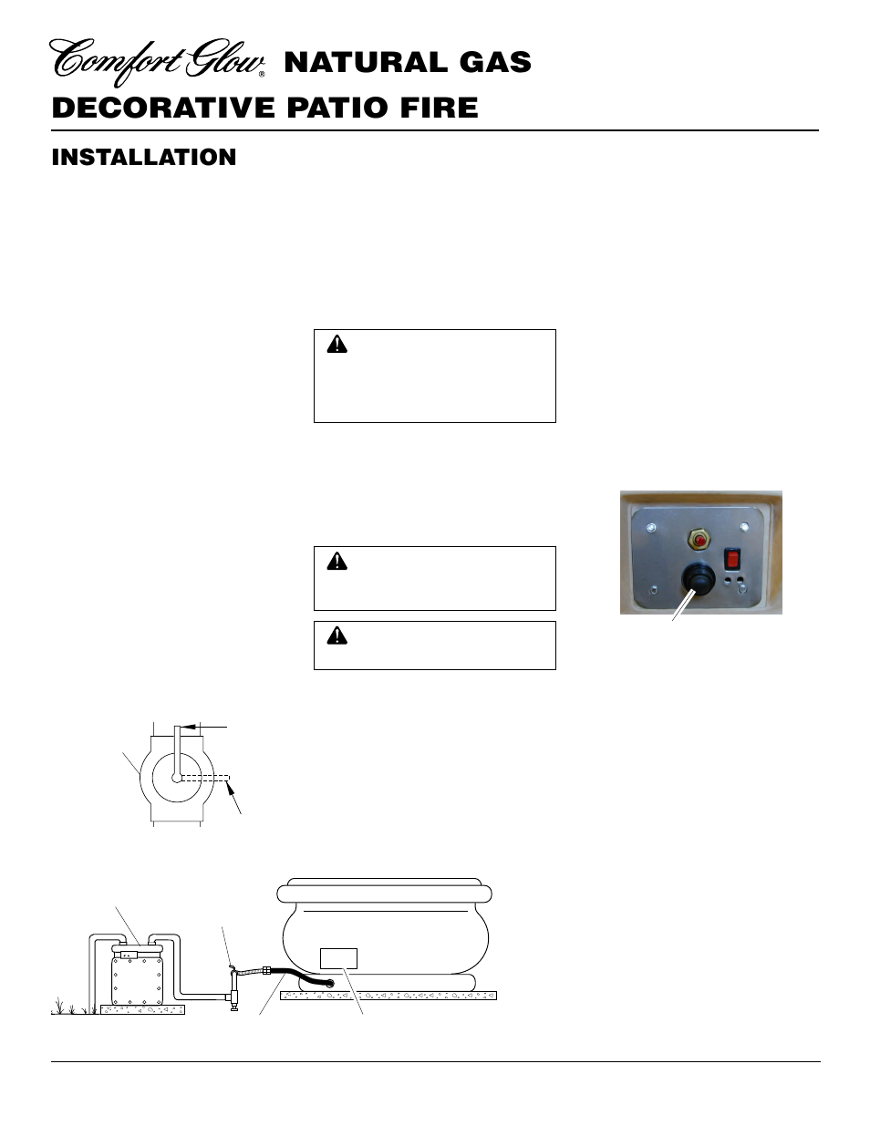 Decorative patio fire natural gas, Installation, Continued | Desa Tech PC3460NG User Manual | Page 6 / 14