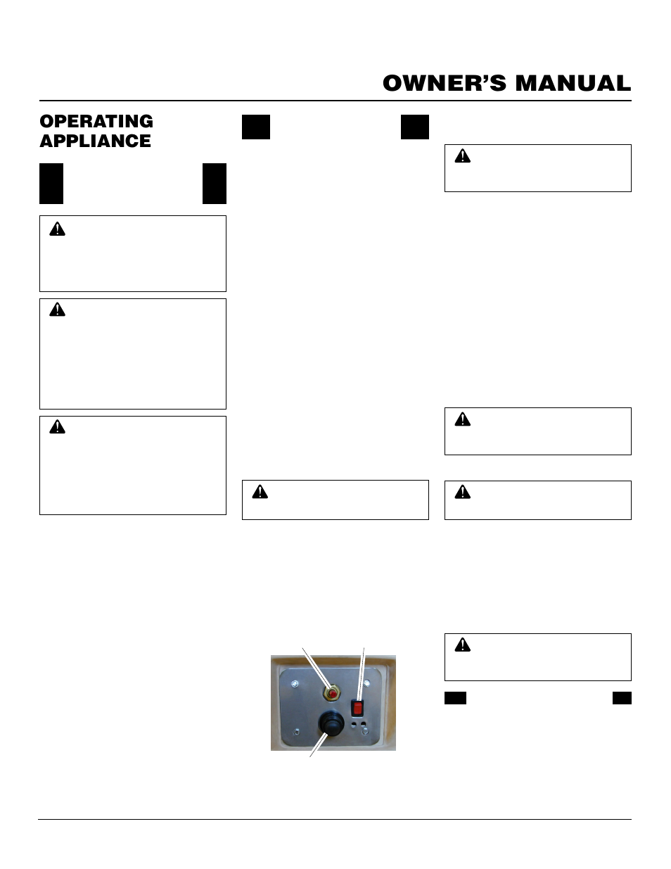 Owner’s manual, Operating appliance | Desa Tech PC3460NG User Manual | Page 7 / 14