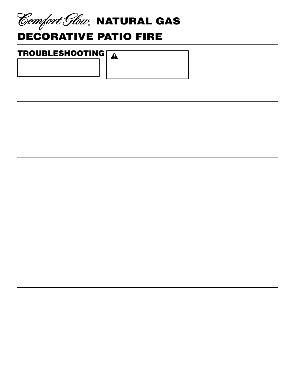 Decorative patio fire natural gas, Troubleshooting | Desa Tech PC3460NG User Manual | Page 8 / 14