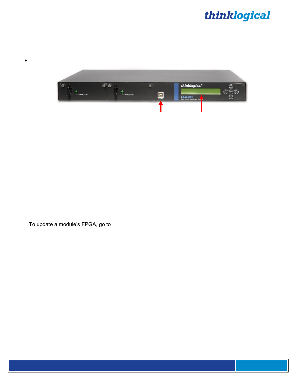 9 firmware and fpga updates | Thinklogical Q-4300 Video Modules Manual User Manual | Page 26 / 54