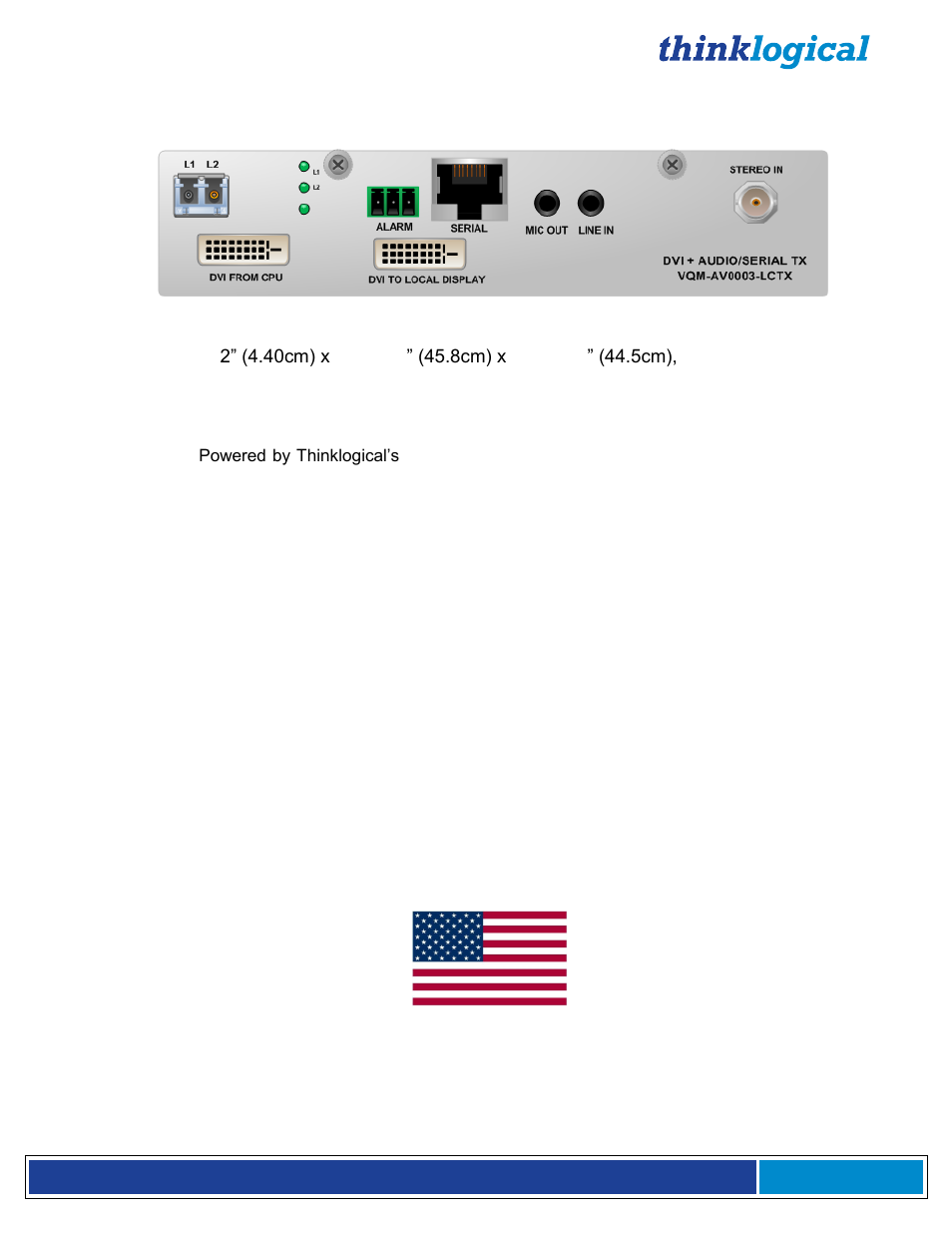 Introduction, Product overview, Made in usa | Thinklogical Q-4300 Video Modules Manual User Manual | Page 6 / 54