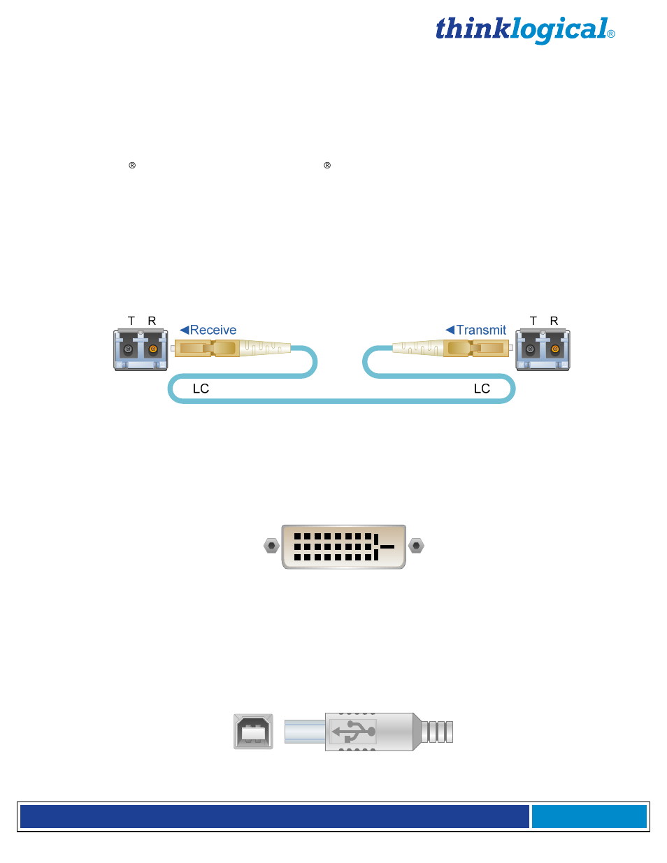 6 order of installation events, 1 fiber optic cables, 4 usb type b – transmitter | Thinklogical StudioPRO Extender Manual User Manual | Page 12 / 27
