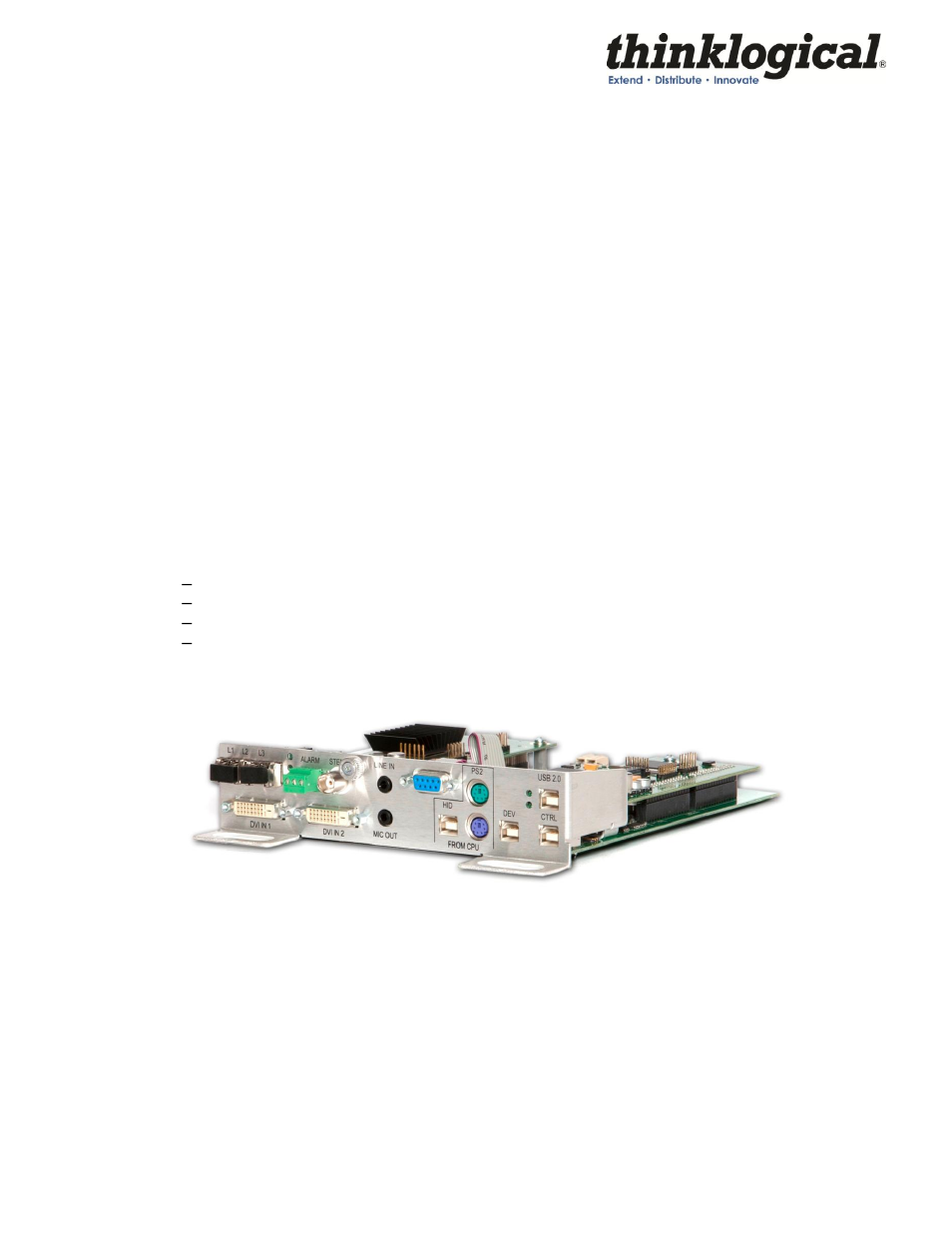 1 the velocitykvm desktop series dvi modules | Thinklogical Velocitykvm Desktop Manual User Manual | Page 6 / 27