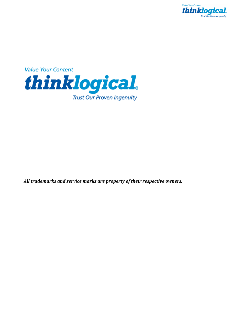 Copyright notice | Thinklogical Velocitykvm T-4200 DVI Modules 4, 5, 8, 24 Manual User Manual | Page 2 / 27