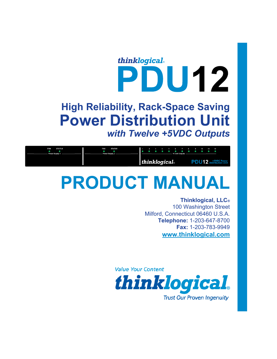 Thinklogical Remote Power Distribution 12 Manual User Manual | 14 pages