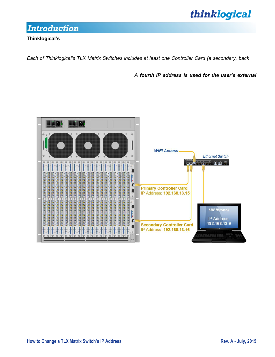 Thinklogical Change A TLX Matrix Switch's IP Address User Manual | Page 5 / 16