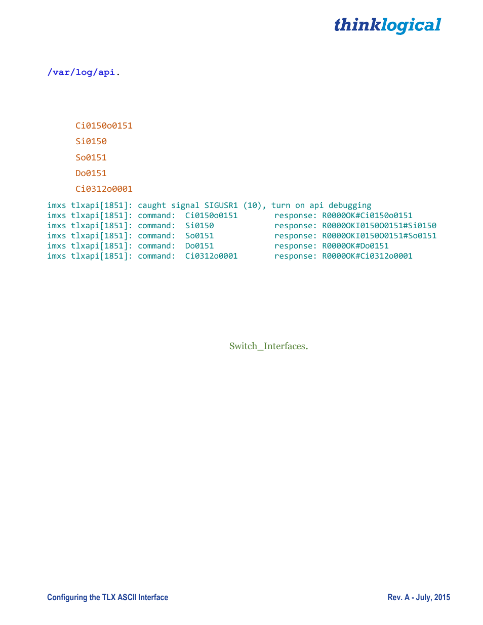 Thinklogical Configuring the TLX ASCII Interface User Manual | Page 11 / 18