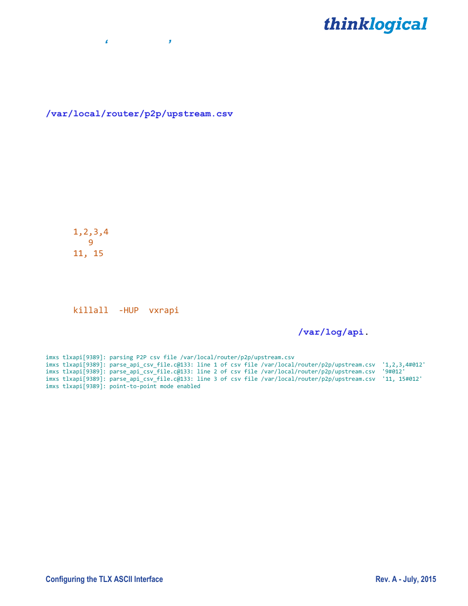 Disabling ‘broadcast’ on switch input ports | Thinklogical Configuring the TLX ASCII Interface User Manual | Page 12 / 18