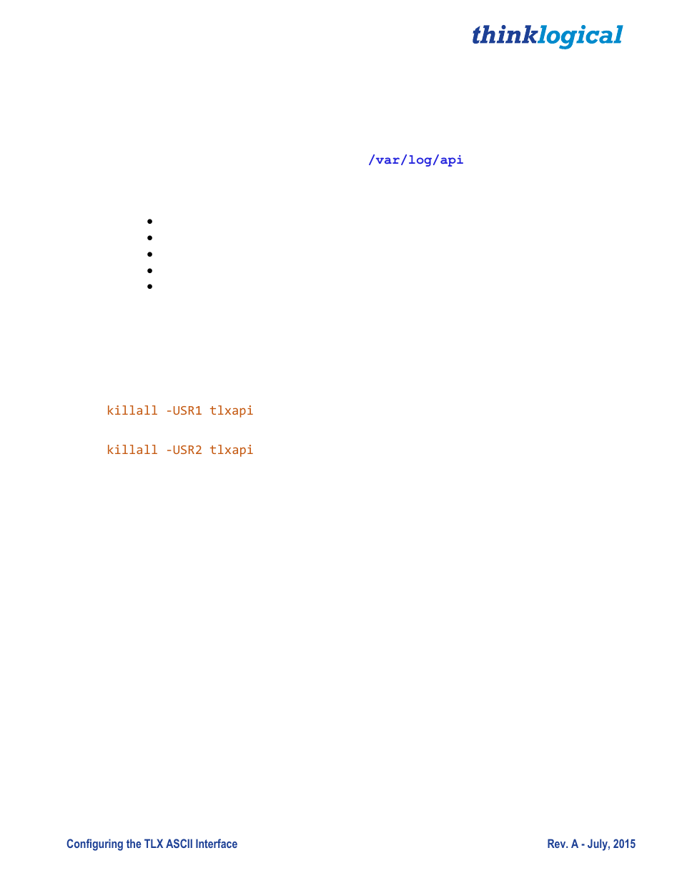 Debugging aids | Thinklogical Configuring the TLX ASCII Interface User Manual | Page 9 / 18