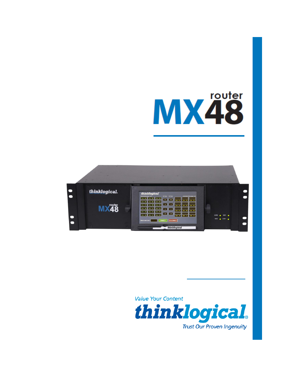 Thinklogical MX48 Router Manual User Manual | 54 pages